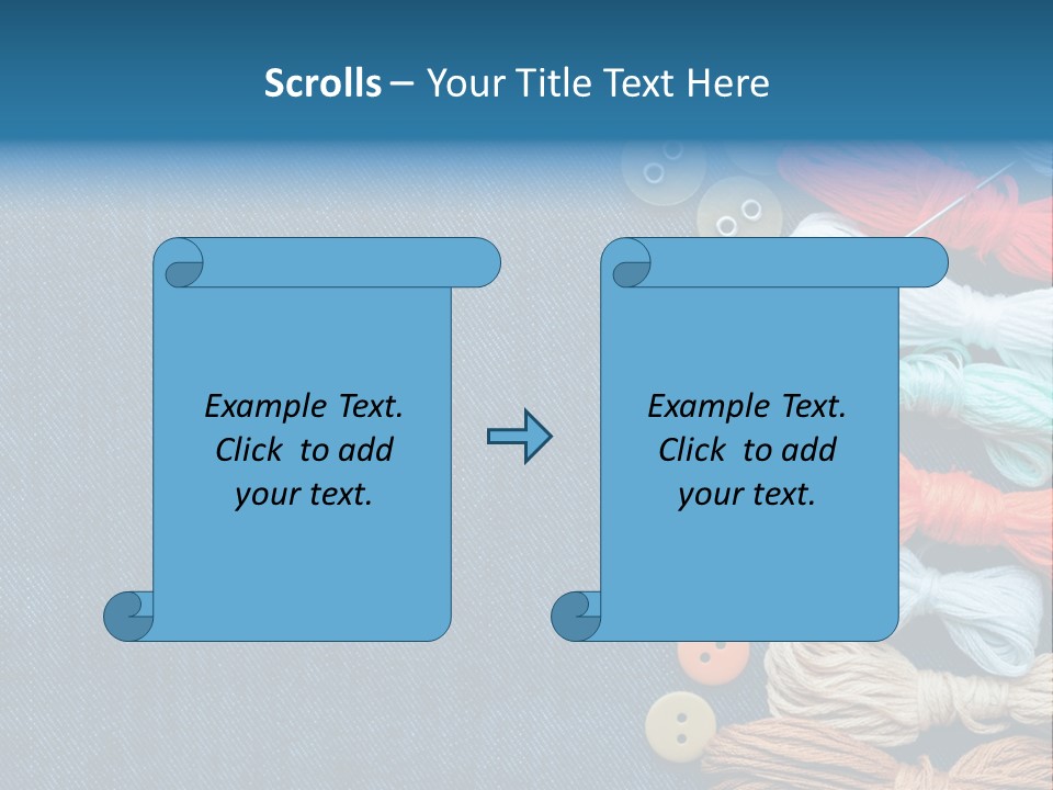 Thread Background Closeup PowerPoint Template
