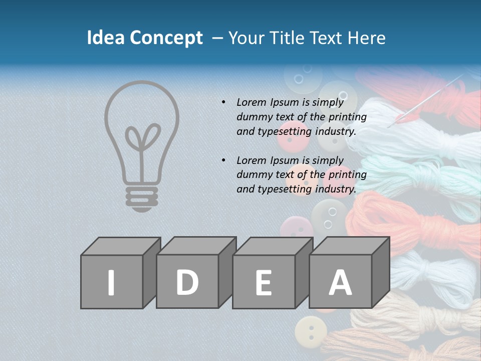 Thread Background Closeup PowerPoint Template