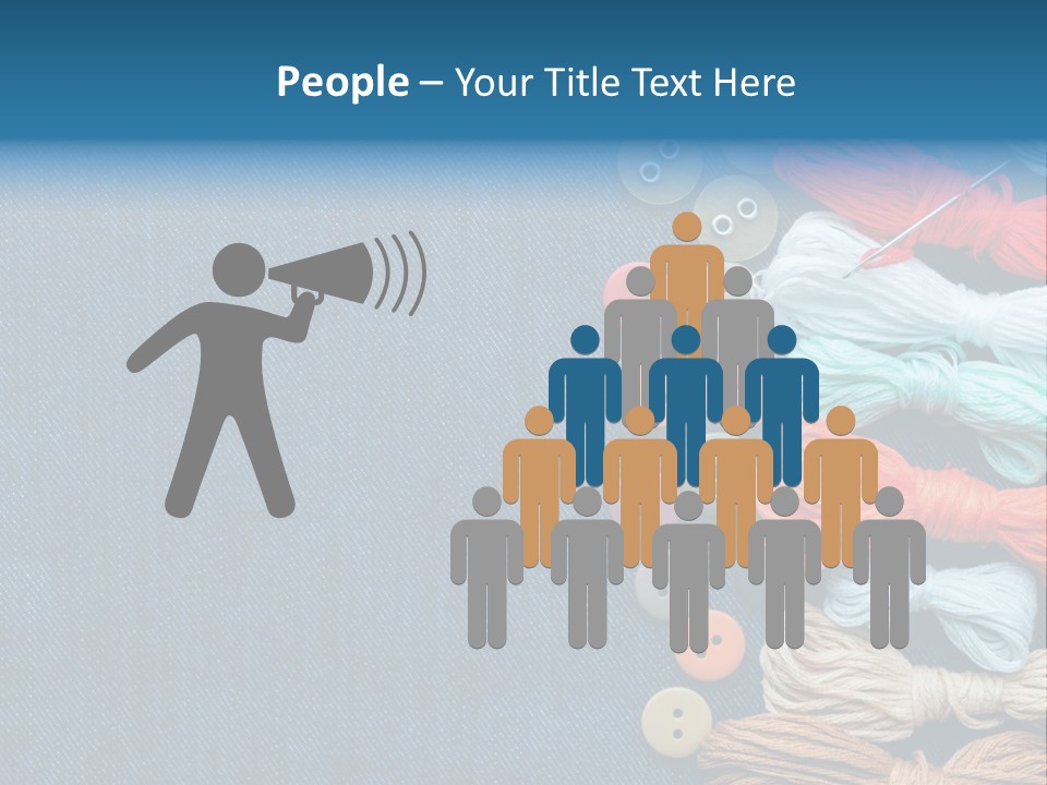 Thread Background Closeup PowerPoint Template