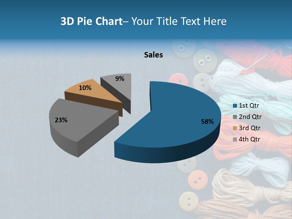Thread Background Closeup PowerPoint Template