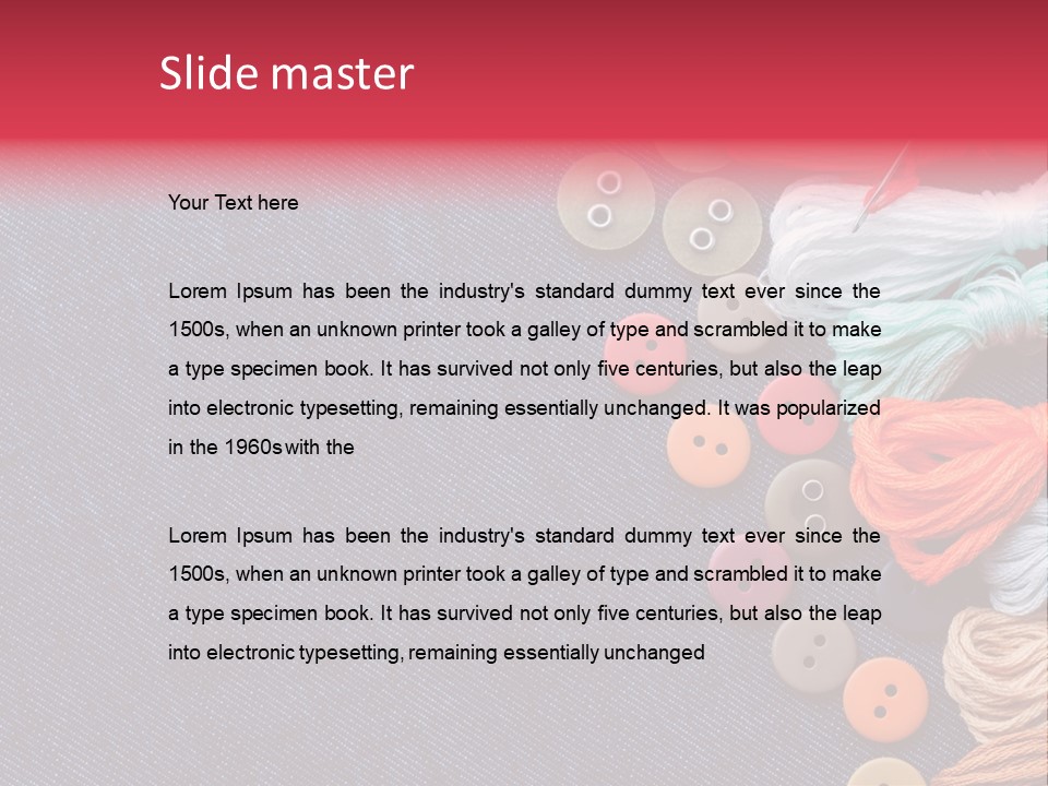 Button Horizontal Casual PowerPoint Template