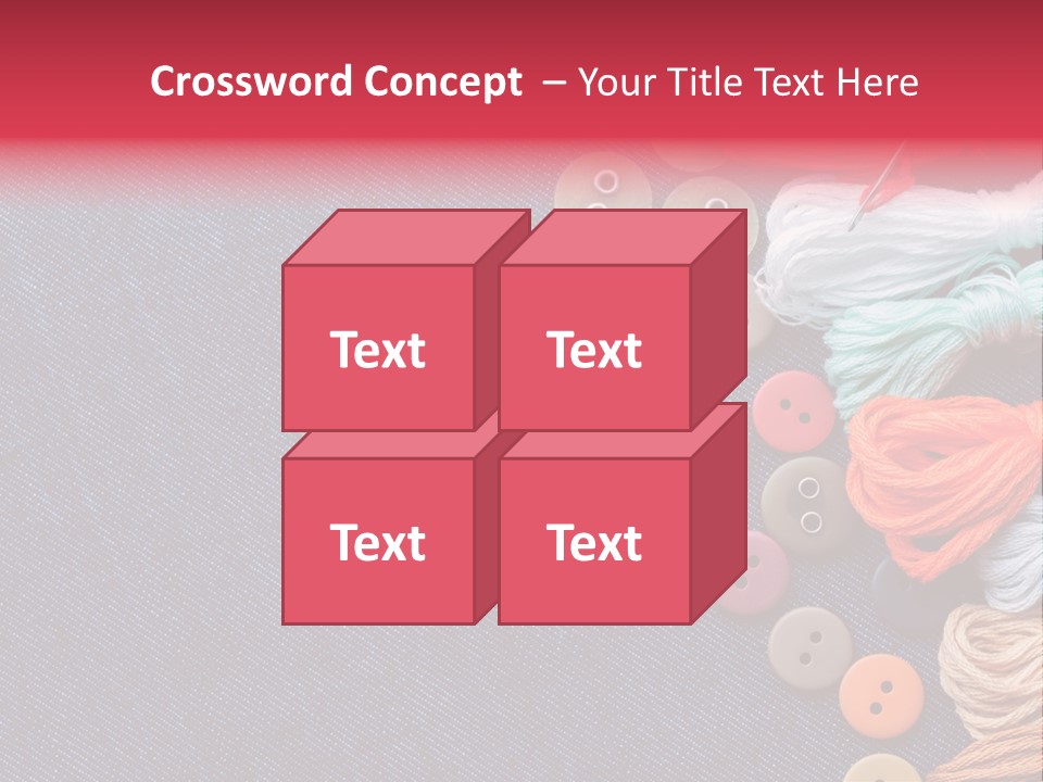 Button Horizontal Casual PowerPoint Template