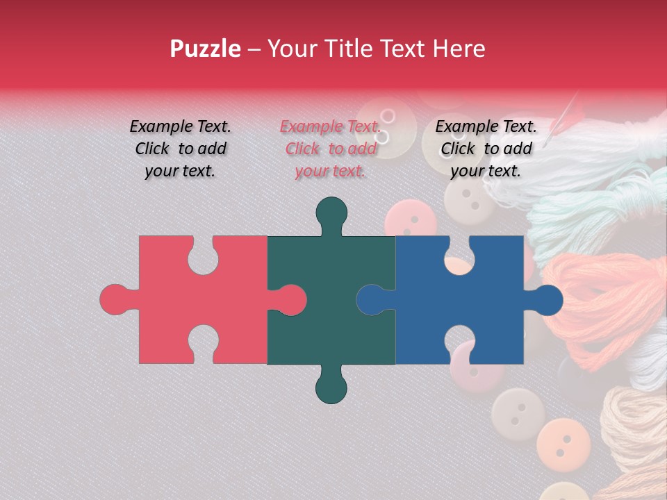 Button Horizontal Casual PowerPoint Template