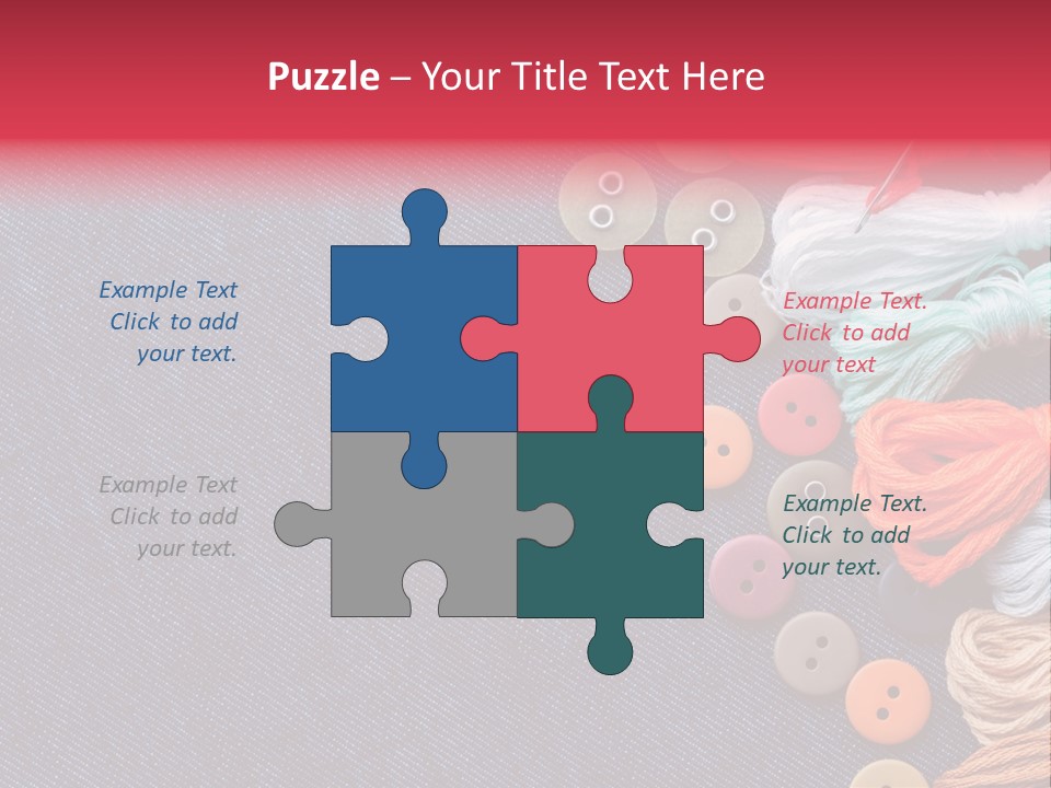 Button Horizontal Casual PowerPoint Template