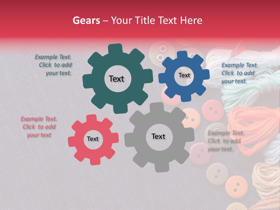 Button Horizontal Casual PowerPoint Template