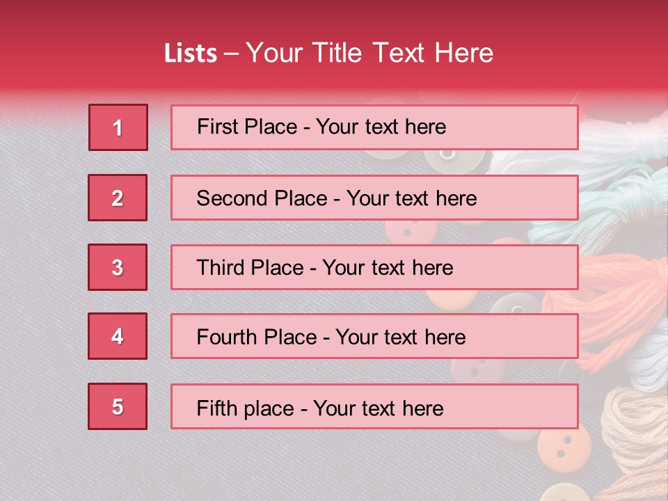 Button Horizontal Casual PowerPoint Template