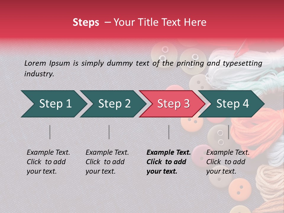 Button Horizontal Casual PowerPoint Template