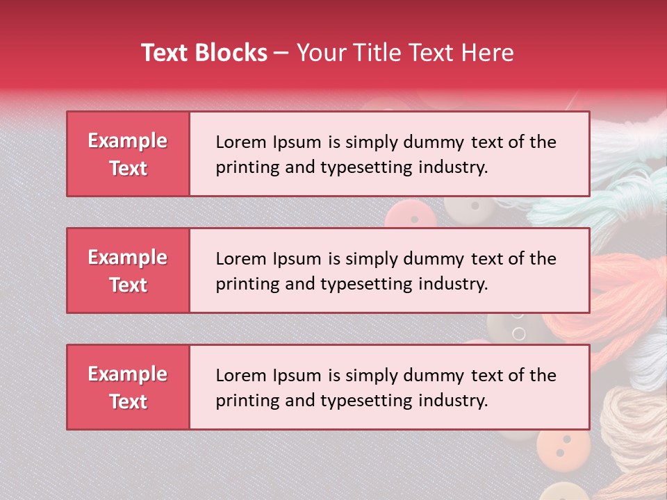 Button Horizontal Casual PowerPoint Template
