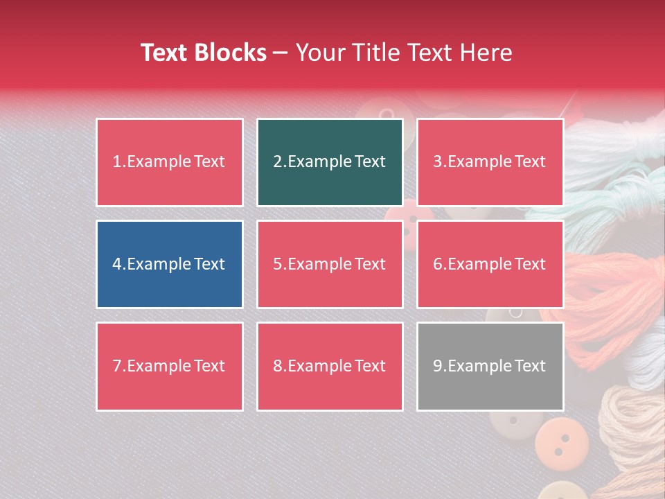 Button Horizontal Casual PowerPoint Template