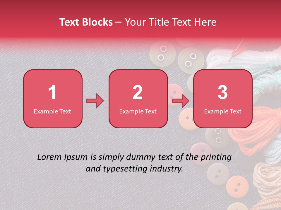 Button Horizontal Casual PowerPoint Template