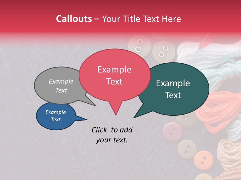 Button Horizontal Casual PowerPoint Template