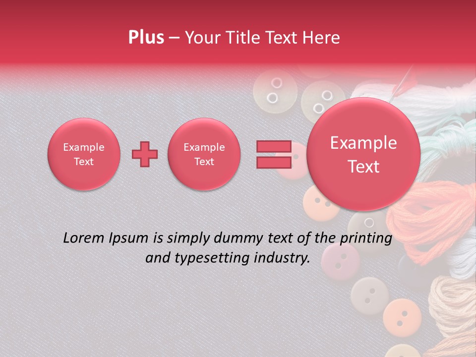 Button Horizontal Casual PowerPoint Template
