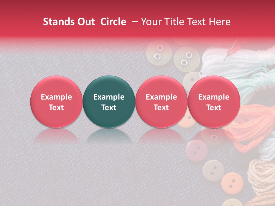 Button Horizontal Casual PowerPoint Template