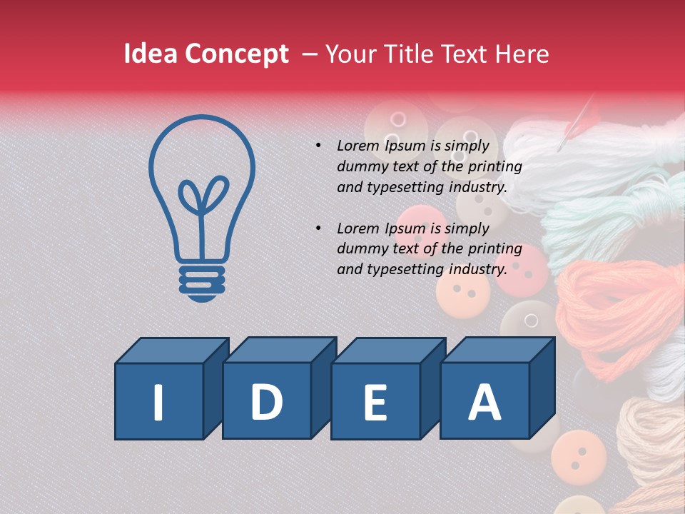 Button Horizontal Casual PowerPoint Template