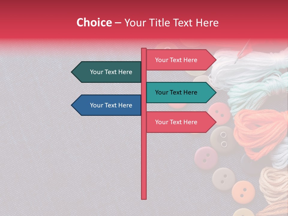 Button Horizontal Casual PowerPoint Template