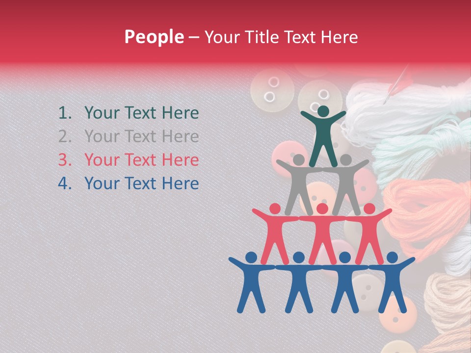 Button Horizontal Casual PowerPoint Template