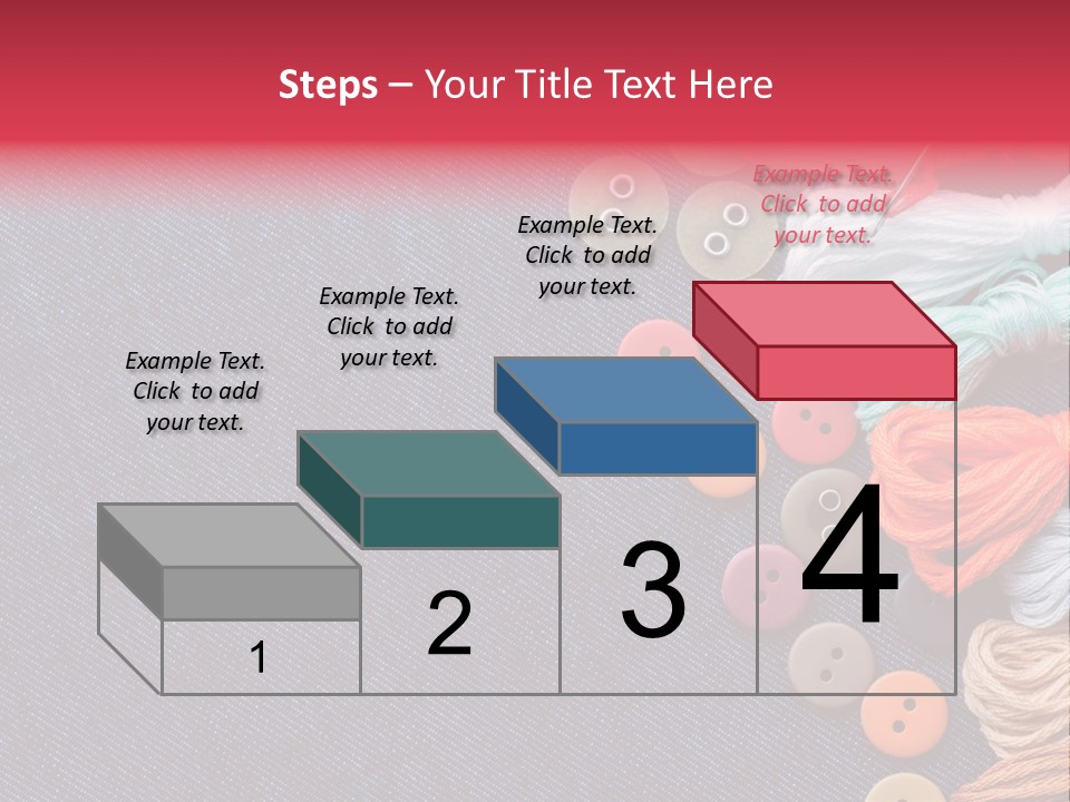 Button Horizontal Casual PowerPoint Template