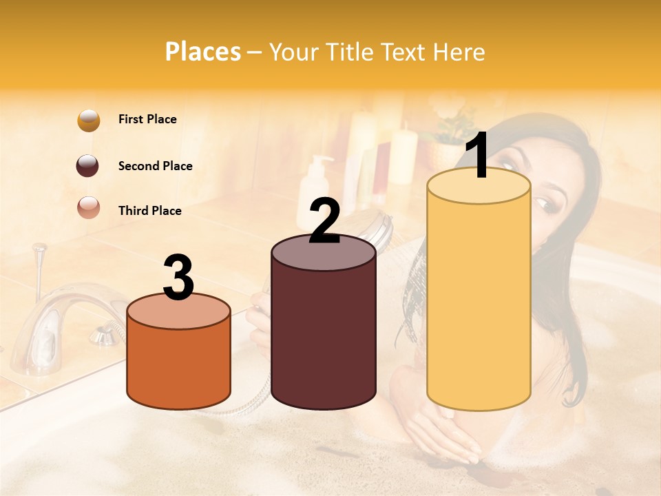 Water Foam Flower PowerPoint Template