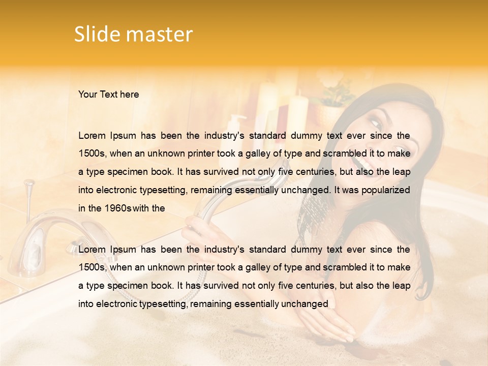 Water Foam Flower PowerPoint Template