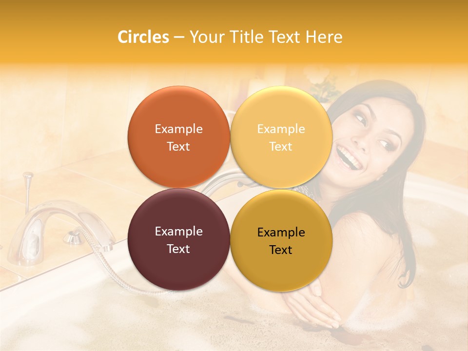 Water Foam Flower PowerPoint Template