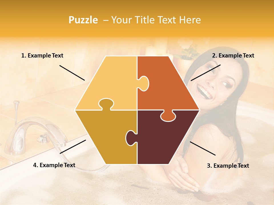 Water Foam Flower PowerPoint Template