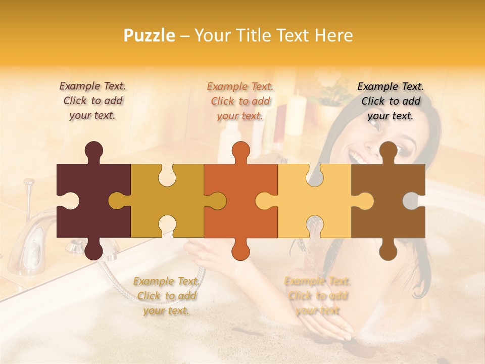 Water Foam Flower PowerPoint Template