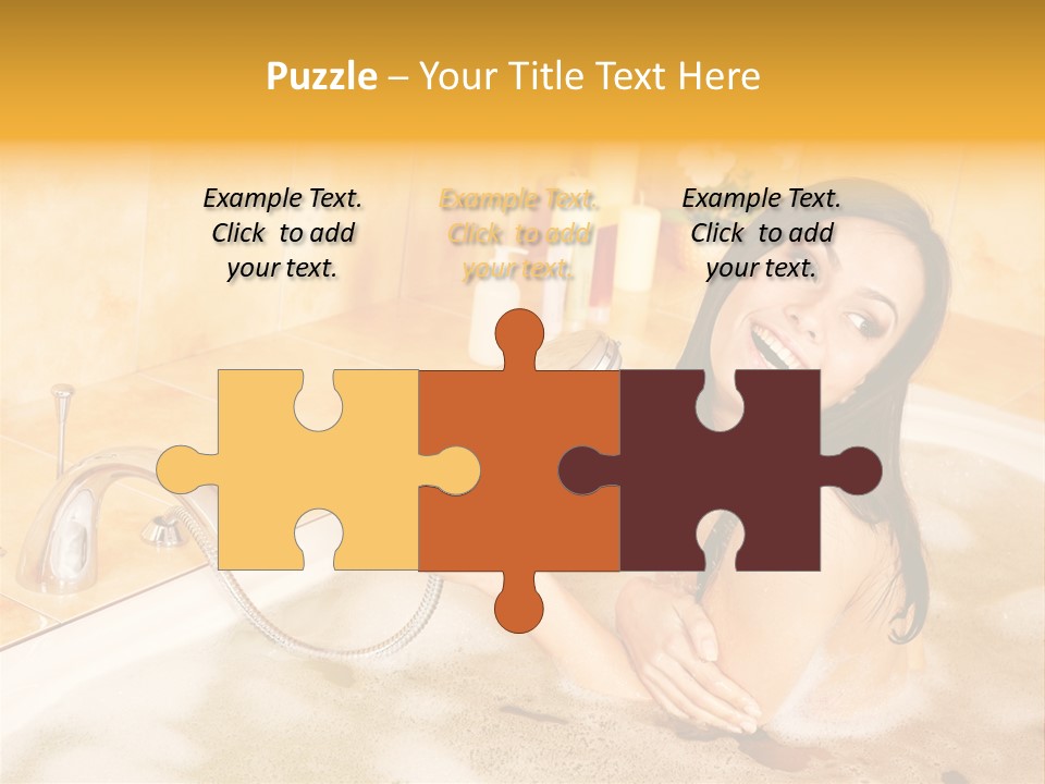 Water Foam Flower PowerPoint Template