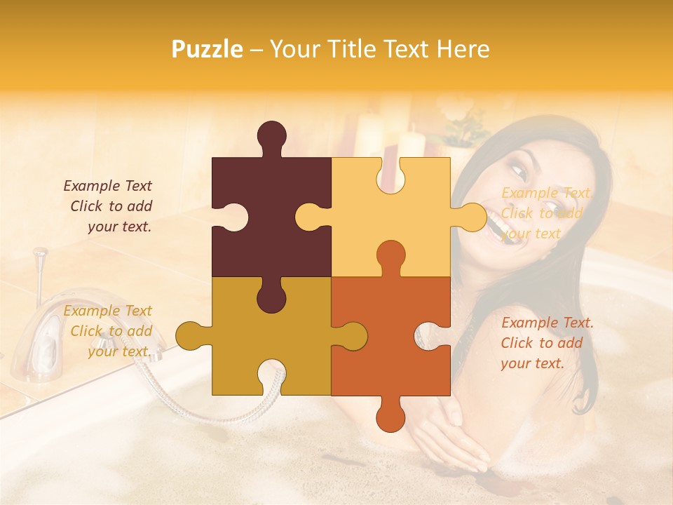 Water Foam Flower PowerPoint Template