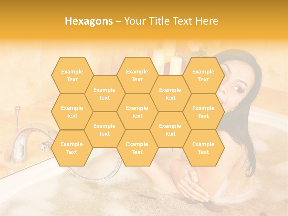 Water Foam Flower PowerPoint Template