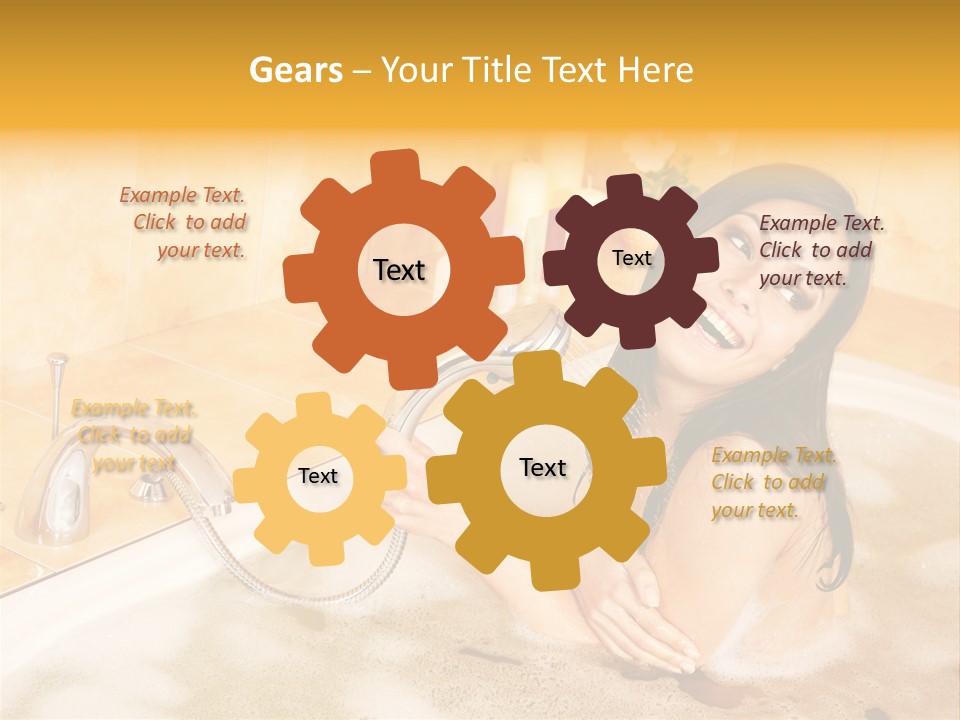 Water Foam Flower PowerPoint Template