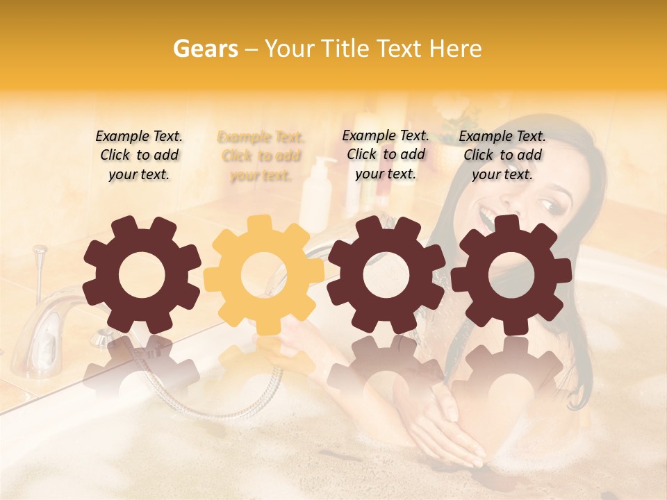 Water Foam Flower PowerPoint Template