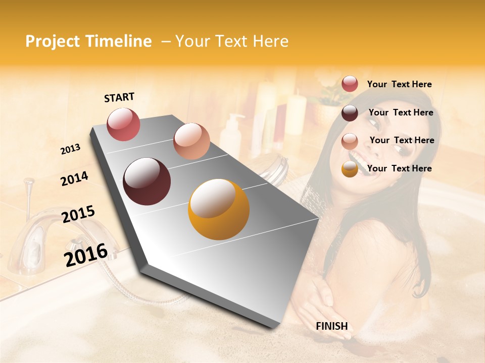 Water Foam Flower PowerPoint Template