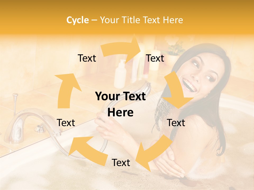 Water Foam Flower PowerPoint Template