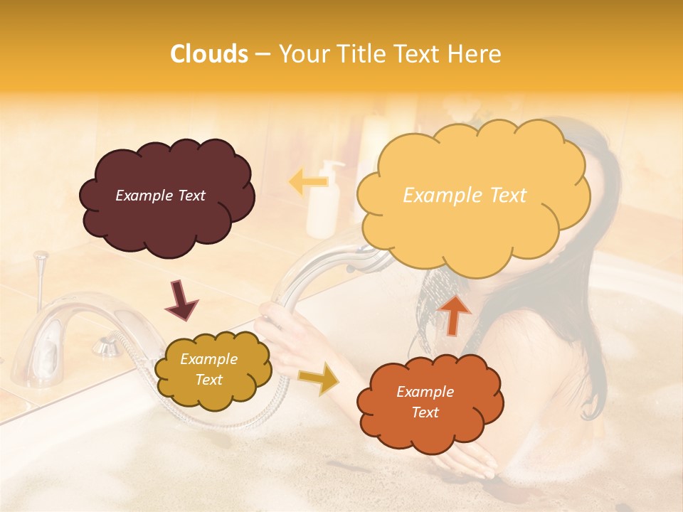 Water Foam Flower PowerPoint Template