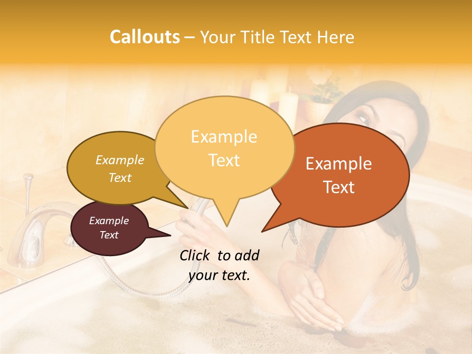 Water Foam Flower PowerPoint Template