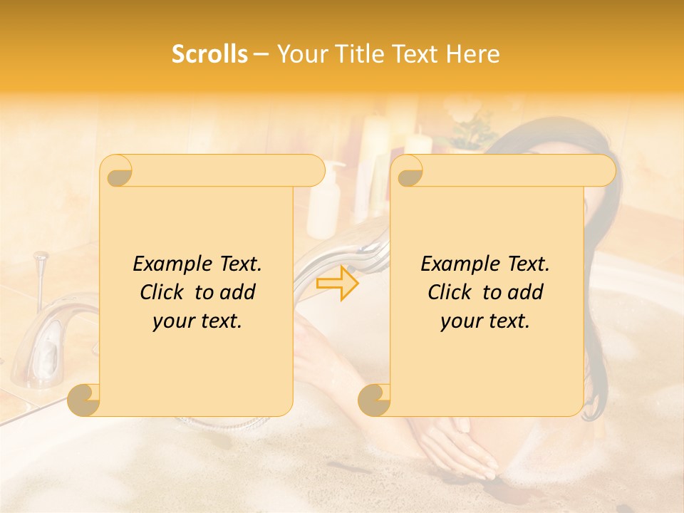 Water Foam Flower PowerPoint Template