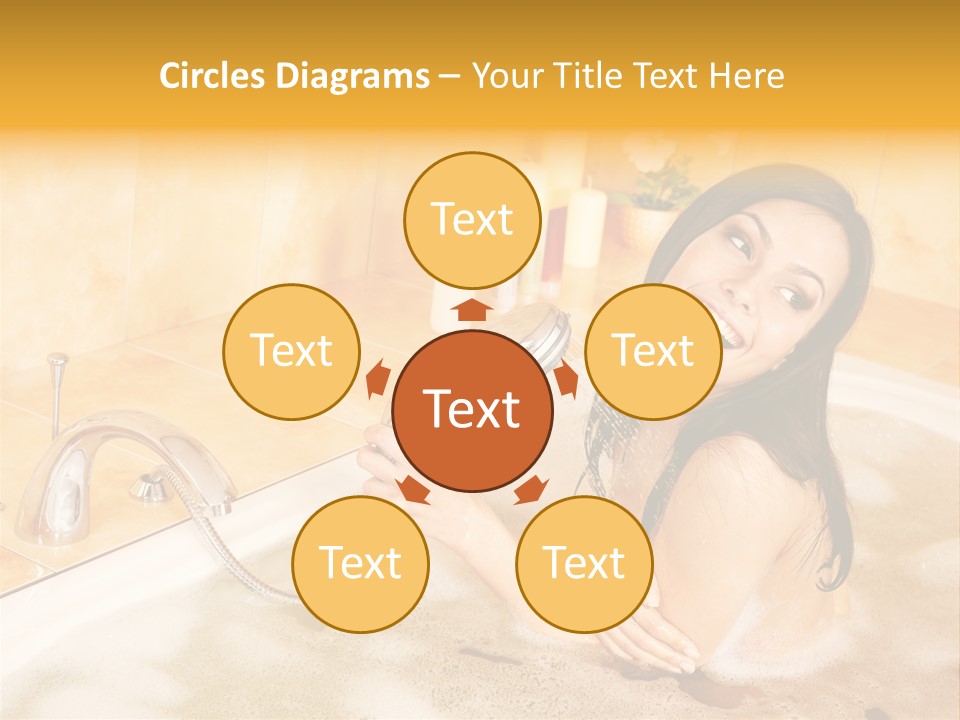 Water Foam Flower PowerPoint Template