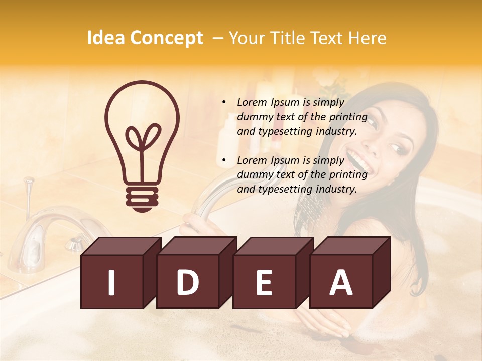 Water Foam Flower PowerPoint Template