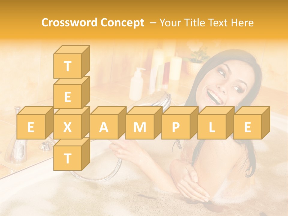 Water Foam Flower PowerPoint Template