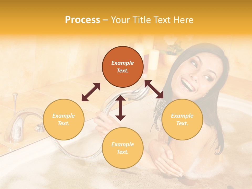 Water Foam Flower PowerPoint Template