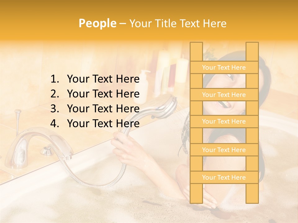 Water Foam Flower PowerPoint Template