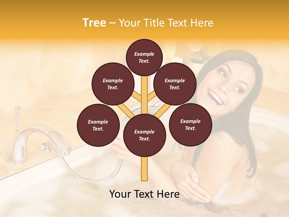 Water Foam Flower PowerPoint Template