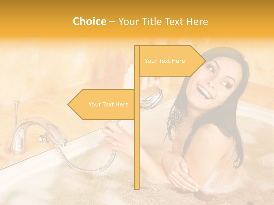 Water Foam Flower PowerPoint Template