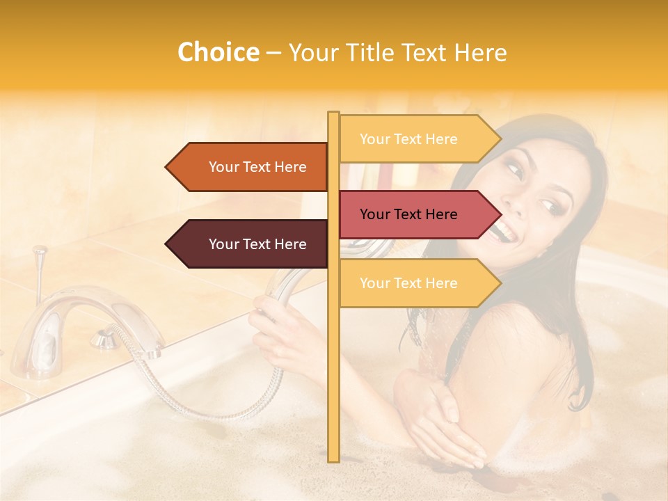 Water Foam Flower PowerPoint Template