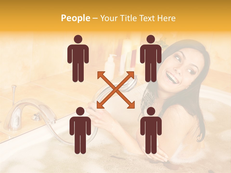 Water Foam Flower PowerPoint Template