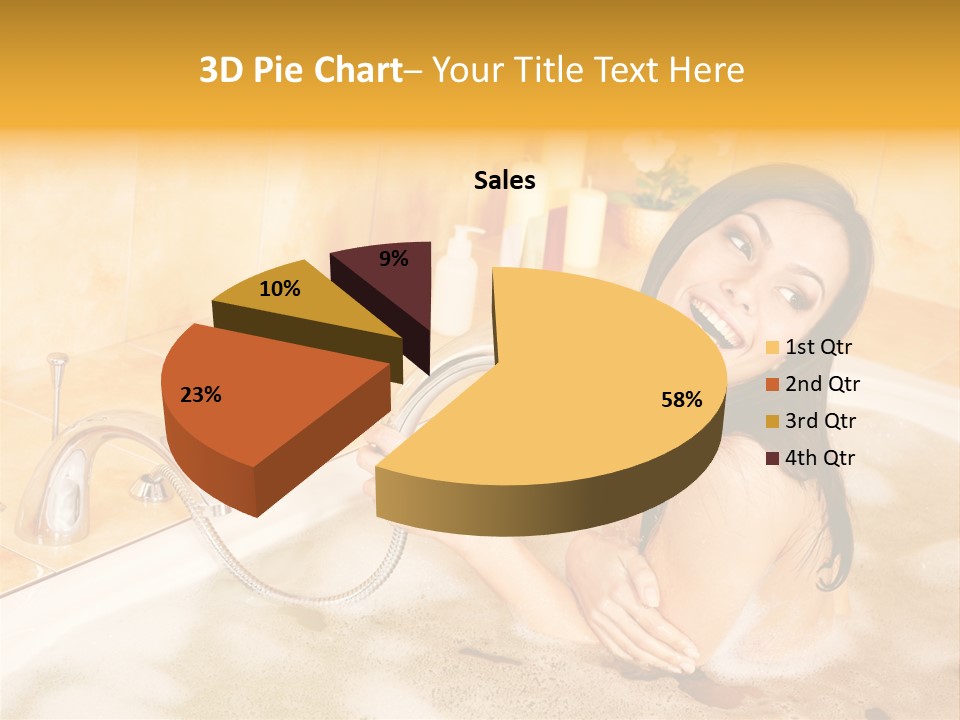 Water Foam Flower PowerPoint Template