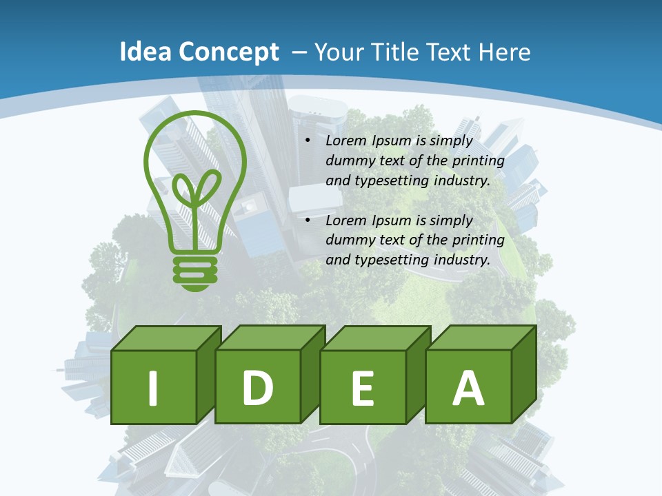 Building Green Ecology PowerPoint Template