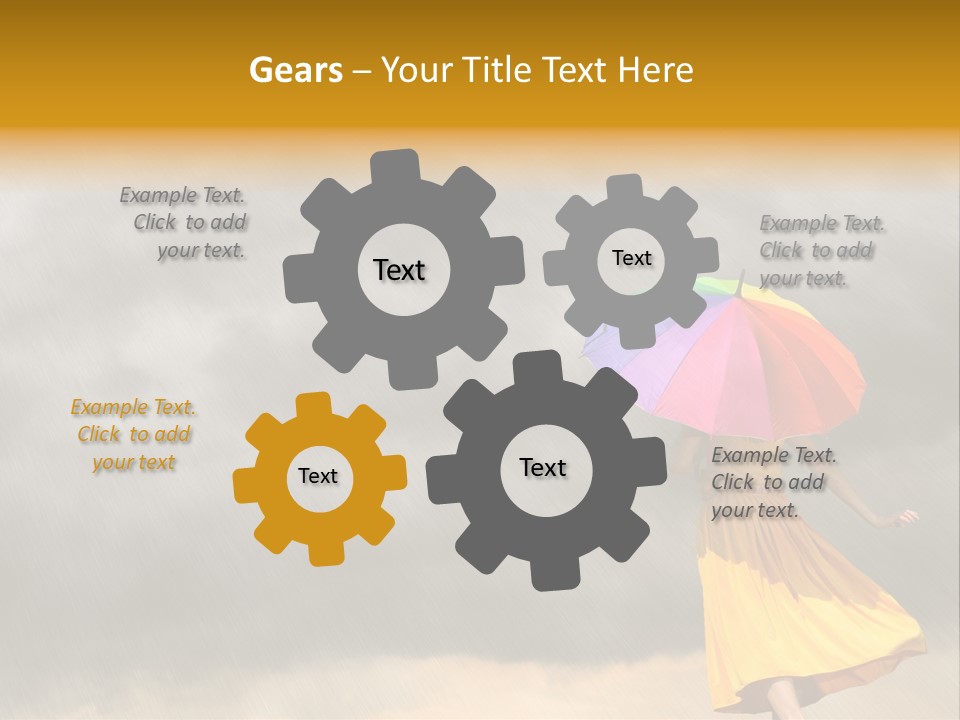 Action Person Striped PowerPoint Template