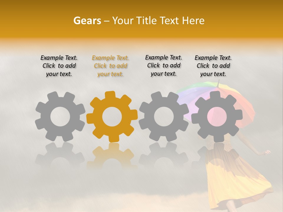 Action Person Striped PowerPoint Template