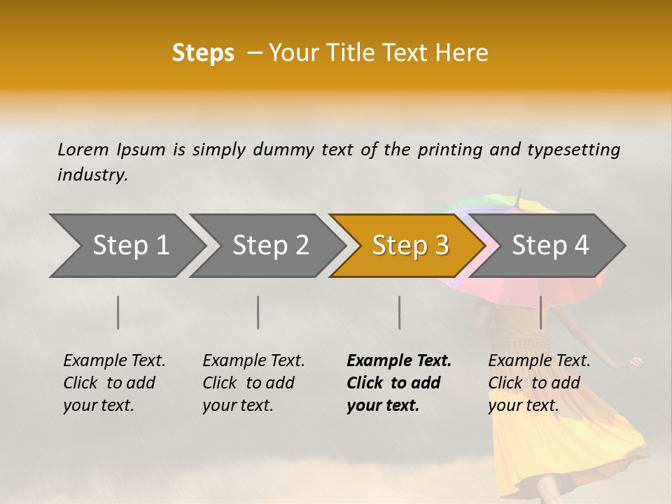 Action Person Striped PowerPoint Template